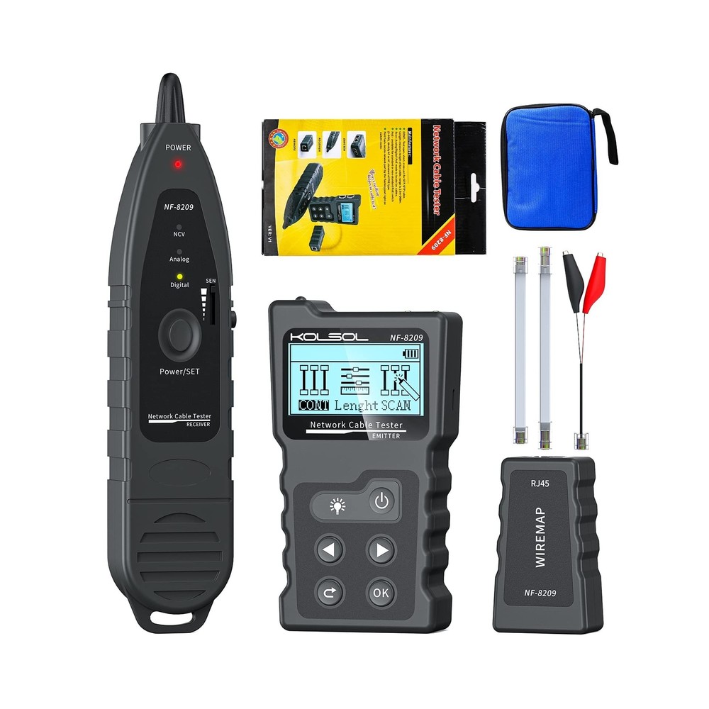 Network Cable Tester, Poe Cable Tester for CAT5e/CAT6/CAT6a, Ethernet Network...