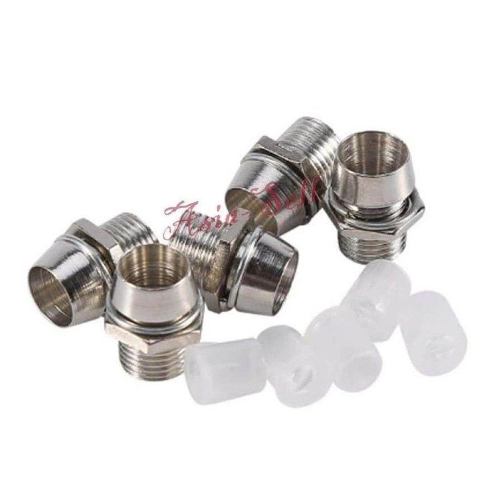 10pcs 5mm LED Holder Base Bezel Surround Panel Mount Metal Silver Socket