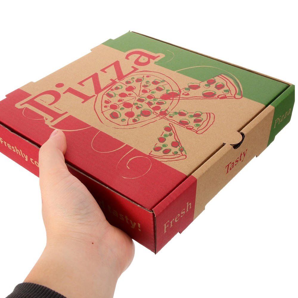 5 Pcs Pizza Packaging Box Boxes Container Food Takeaway Containers