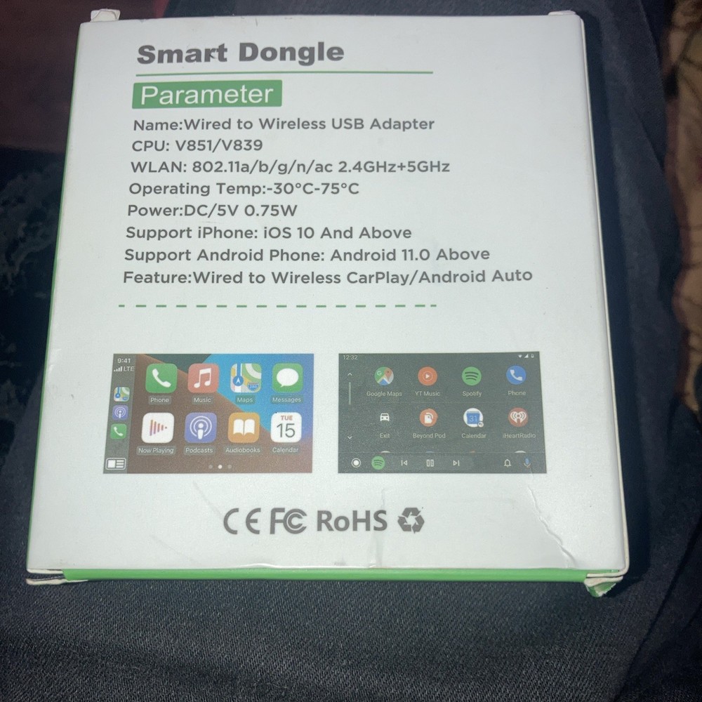 2in1 Wires To Wireless CarPlay Android
