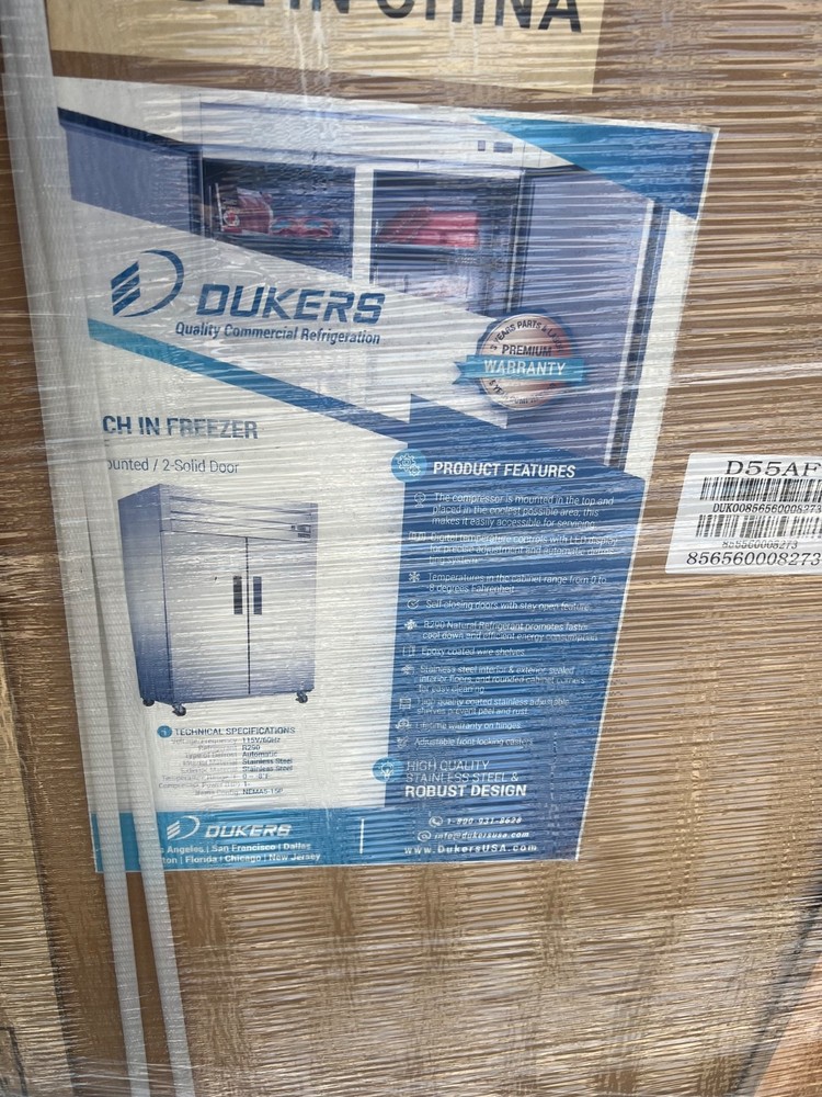 DUKERS D55AF, Top Mount 2-Door FREEZER