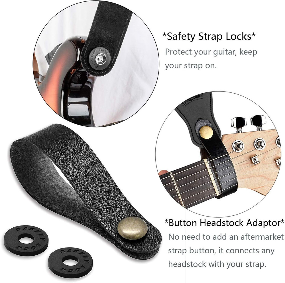 Van Gogh Starry Night Guitar Strap Includes Strap Button & 2 Strap Locks, Adjust