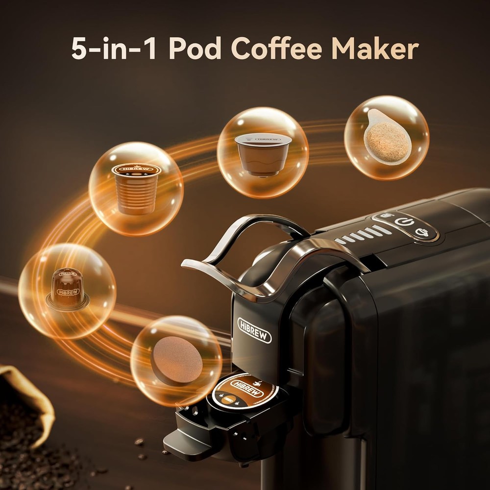 5 in 1 Coffee Maker Capsule Espresso Machine Multi Pod