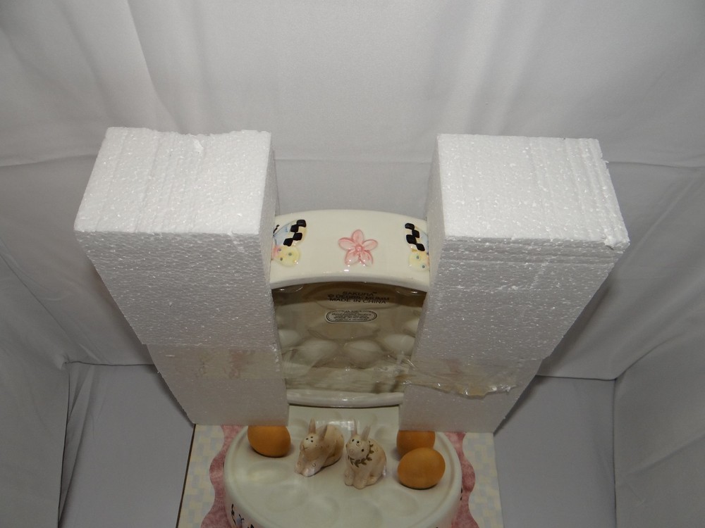 Debbie Mumm "Spring Is In The Air" Ceramic Deviled Egg Server Set NIB