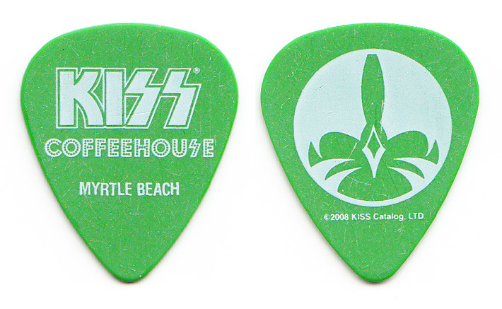 KISS Coffeehouse Catman Peter Criss Promotional Green Guitar Pick - 2008