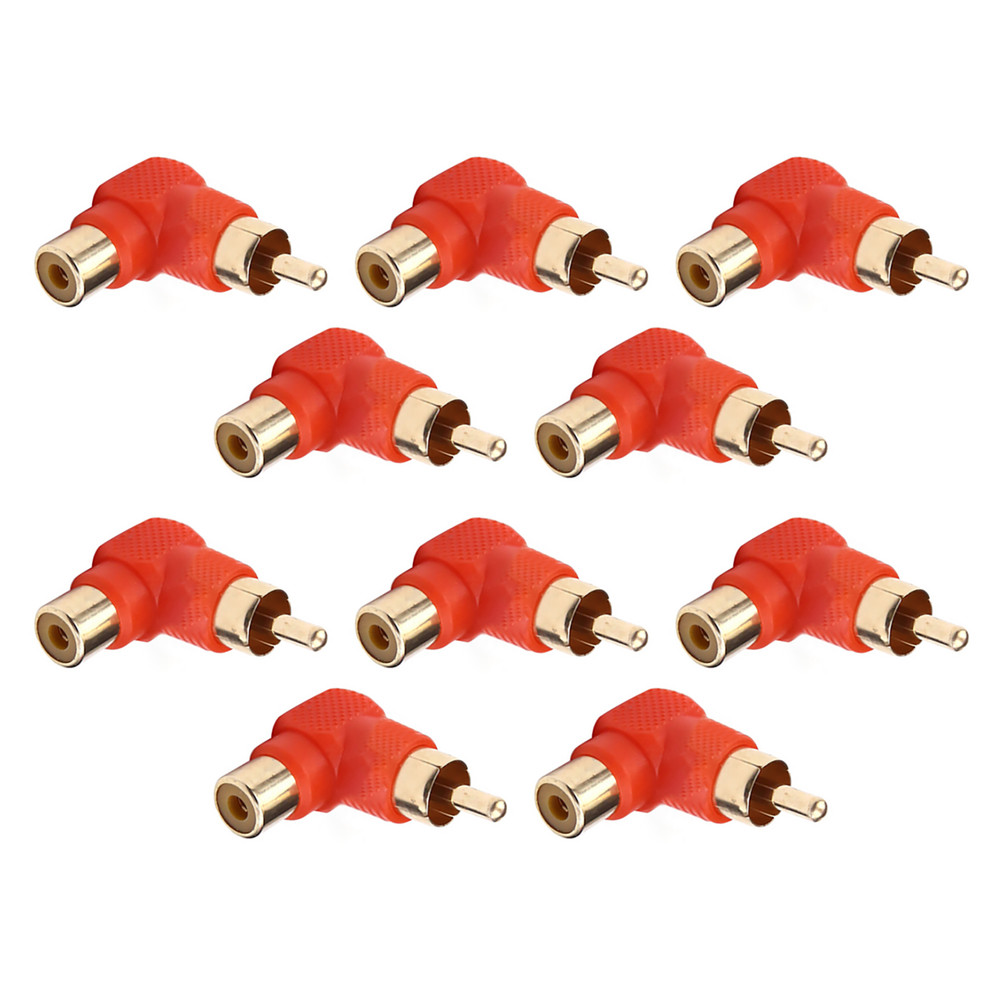 High Quality RCA Right Angle Connector Plug Adapters Durable Lightweight xx