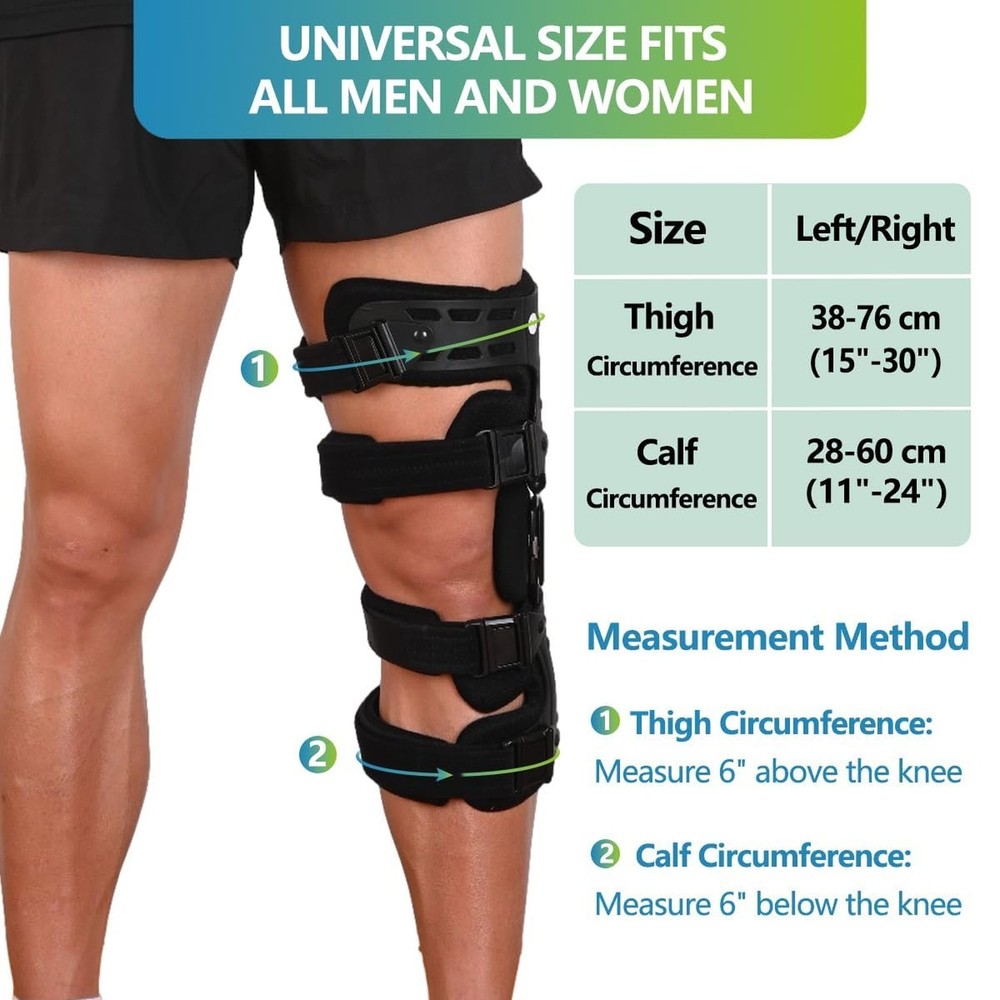 Komzer OA Unloader Knee Brace - Adjustable 3-Point Medial/Lateral Offloading ...