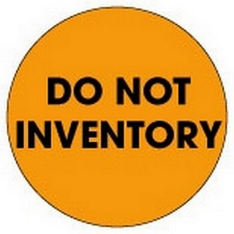 2" Diameter Do Not Inventory Circle Labels (500 per Roll)