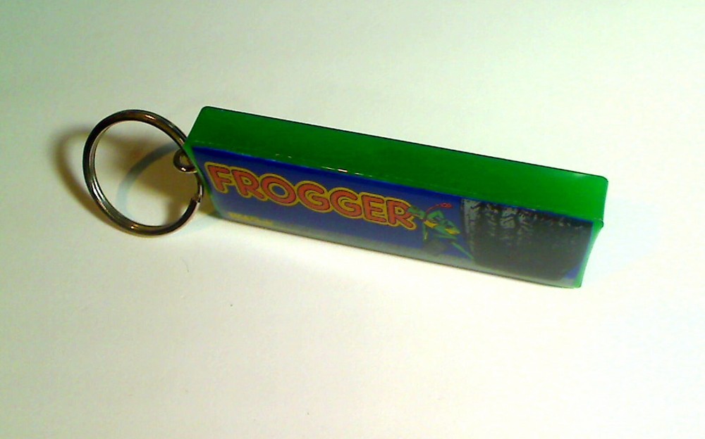 Frogger Arcade Marquee Coin Door accessory Keychain