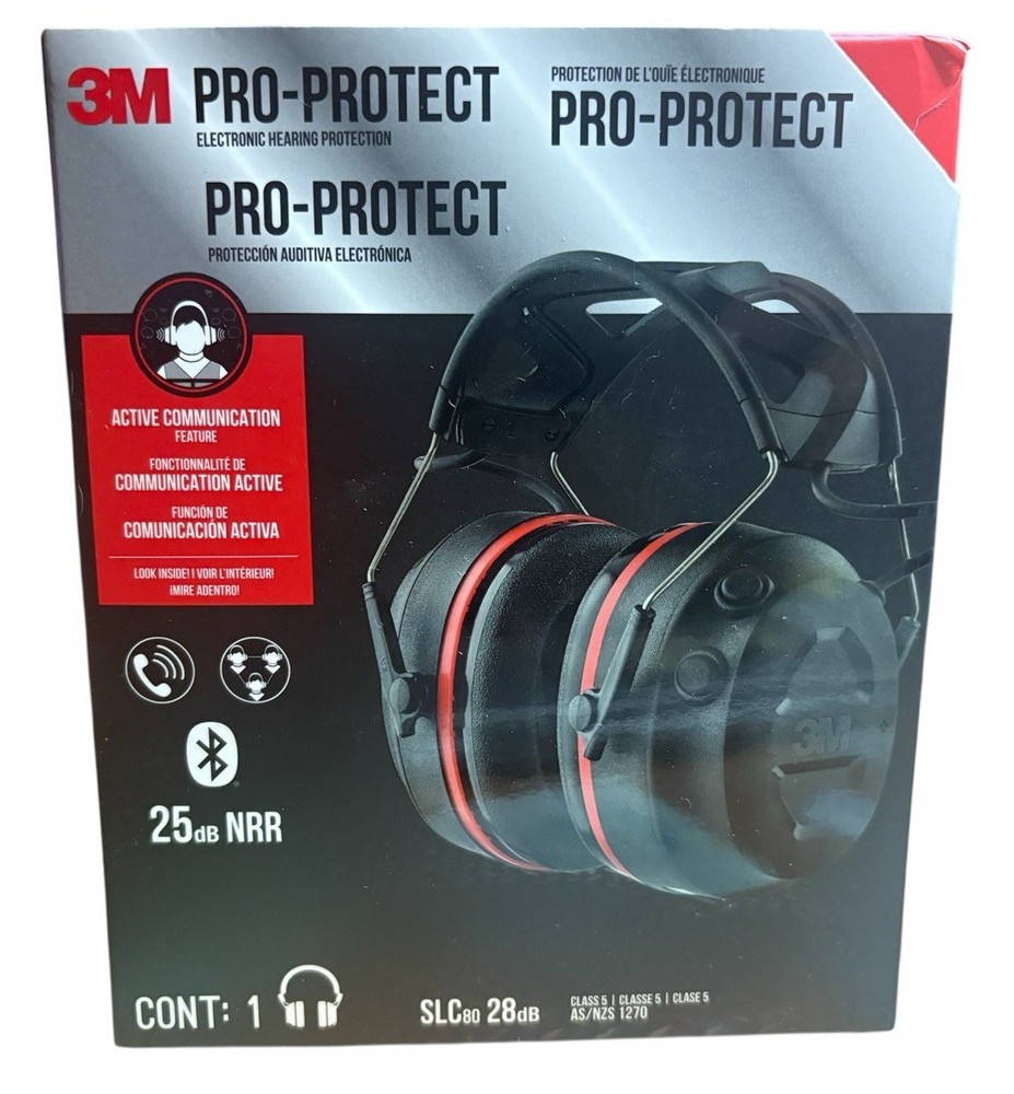 3M Pro-Protect + Gel Cushions Electronic Hearing Protector NRR 26 dB Bluetooth