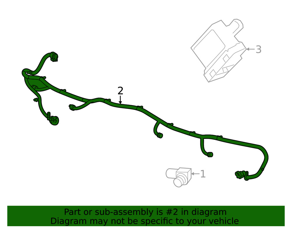 Genuine GM Front Object Alarm Sensor Wiring Harness 85156056