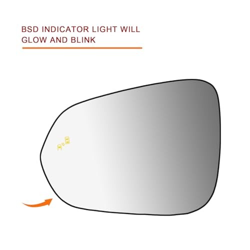 Blind Spot Detection Driver Side Mirror Replacement for Left (Driver Side)