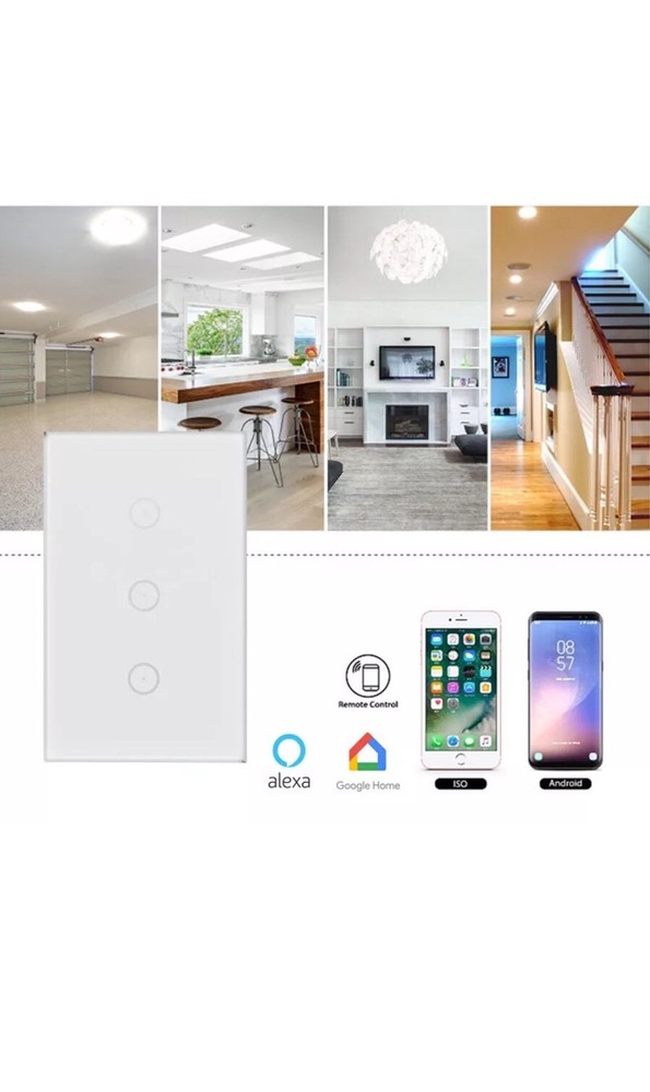 Smart WIFI Light Switch In Wall Works with Amazon Alexa Google Home  Android IOS