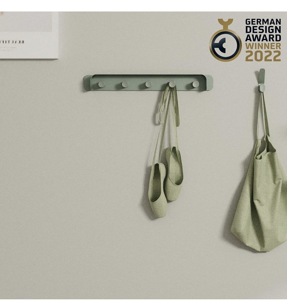 Coat Hook Rack with Ceramic-Like Coating, Decorative Wall