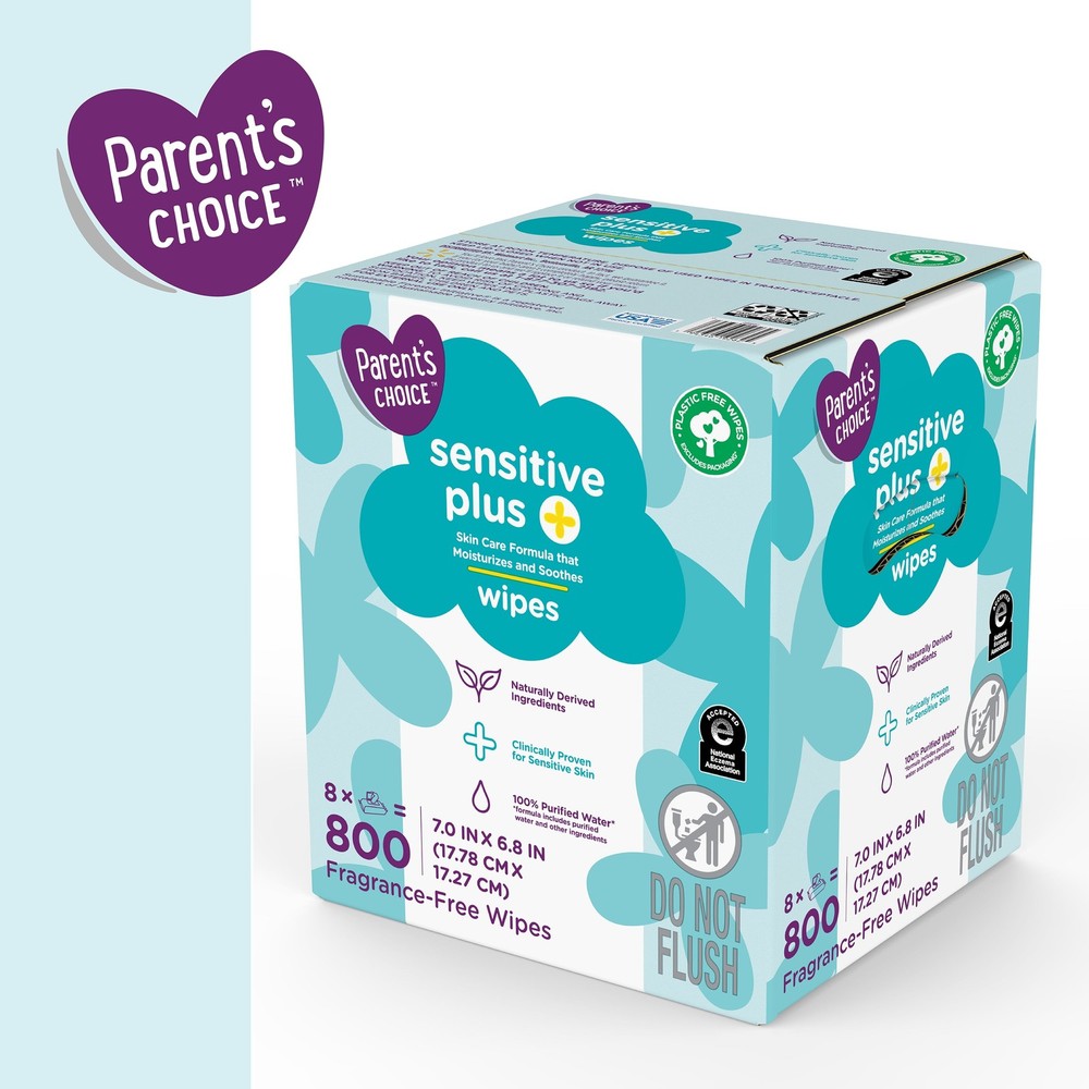 Sensitive Plus Baby Wipes 800ct