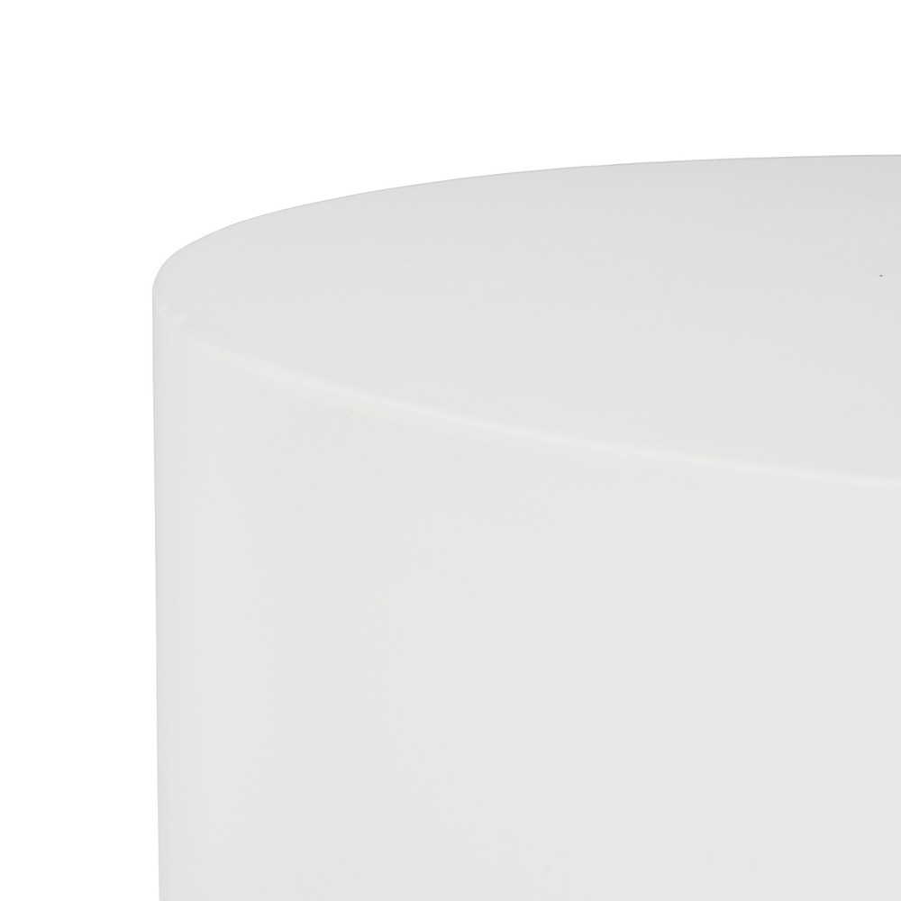 White Concrete Fire Pit Table, Multi-Functional Outdoor Propane Holder