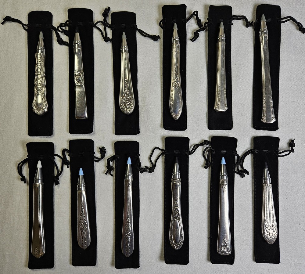 HANDCRAFTED SILVERWARE PEN (Refillable) 12 STYLES AVAILABLE - U-Pick