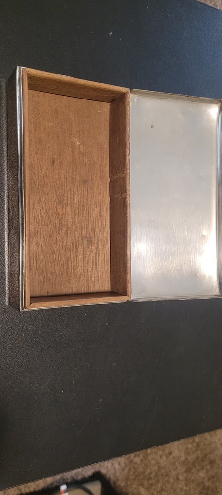 Poole Silver Co Sterling Silver Rectangular Hinged Lid Box 1899