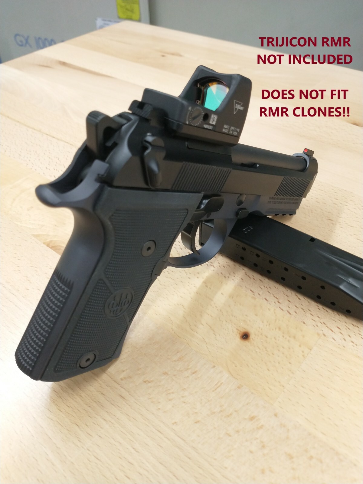 RMR HOLOSUN C RED DOT SIGHT MOUNT PLATE FOR BERETTA 92X RDO, MADE IN USA