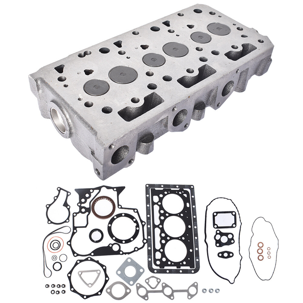 Fit For Kubota D902 RTV900 Complete Cylinder Head with Valves & Full Gasket Kit