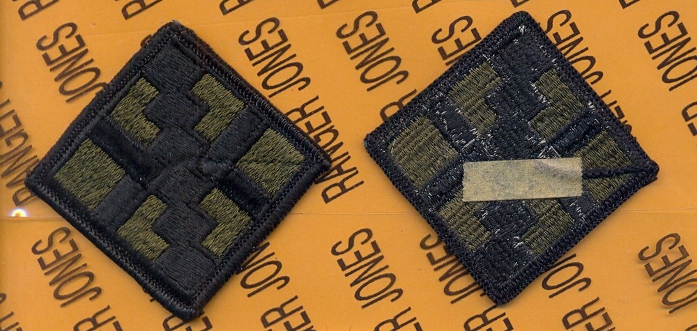 US Army 411th Engineer Brigade Type II OD Green & Black uniform patch m/e
