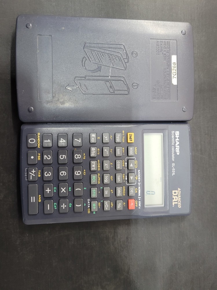 Sharp EL-531L DAL Scientific Calculator And Case Tested Working
