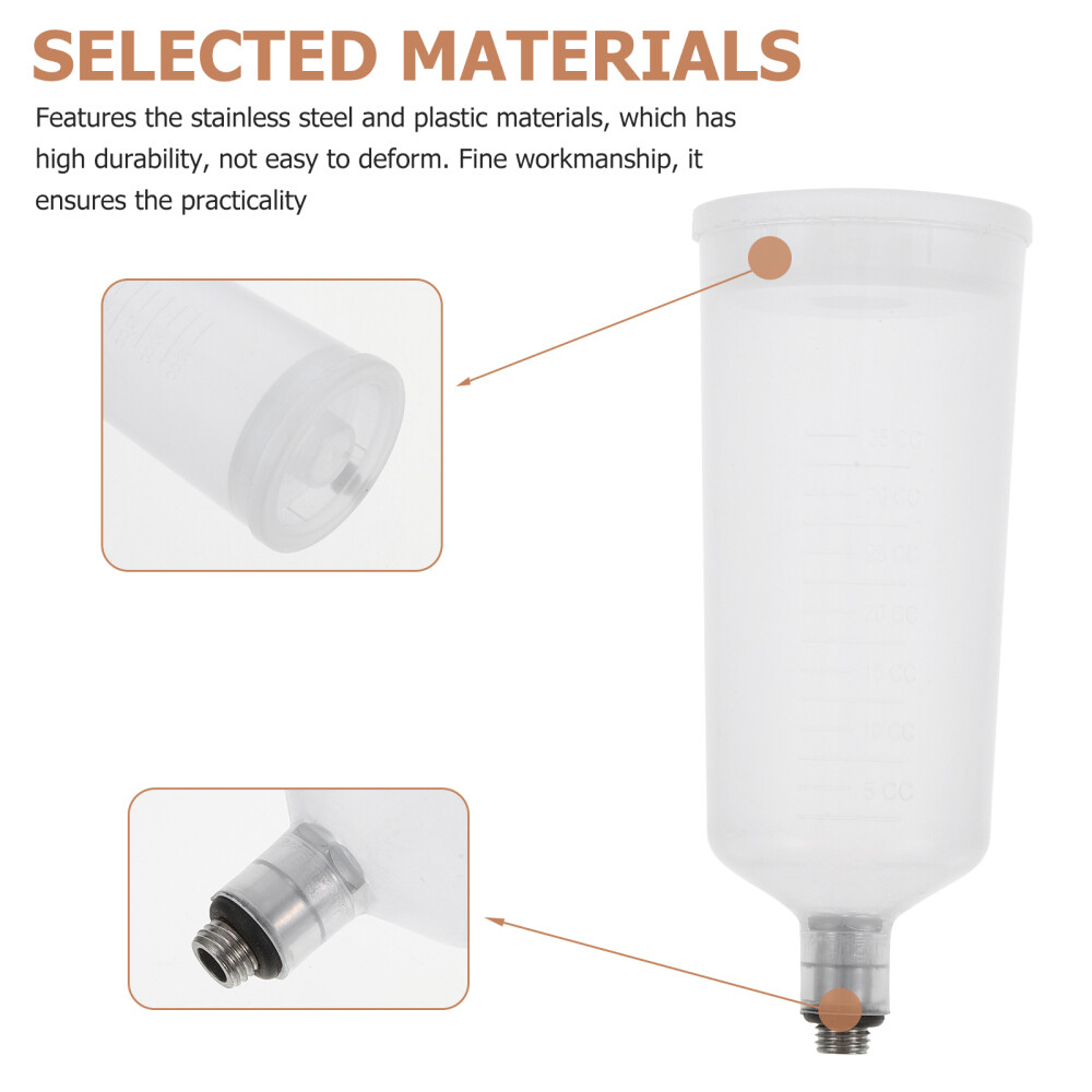 2PCS Airbrush Pot Gravity Feed Paint Cup Replaceable Pigment Container