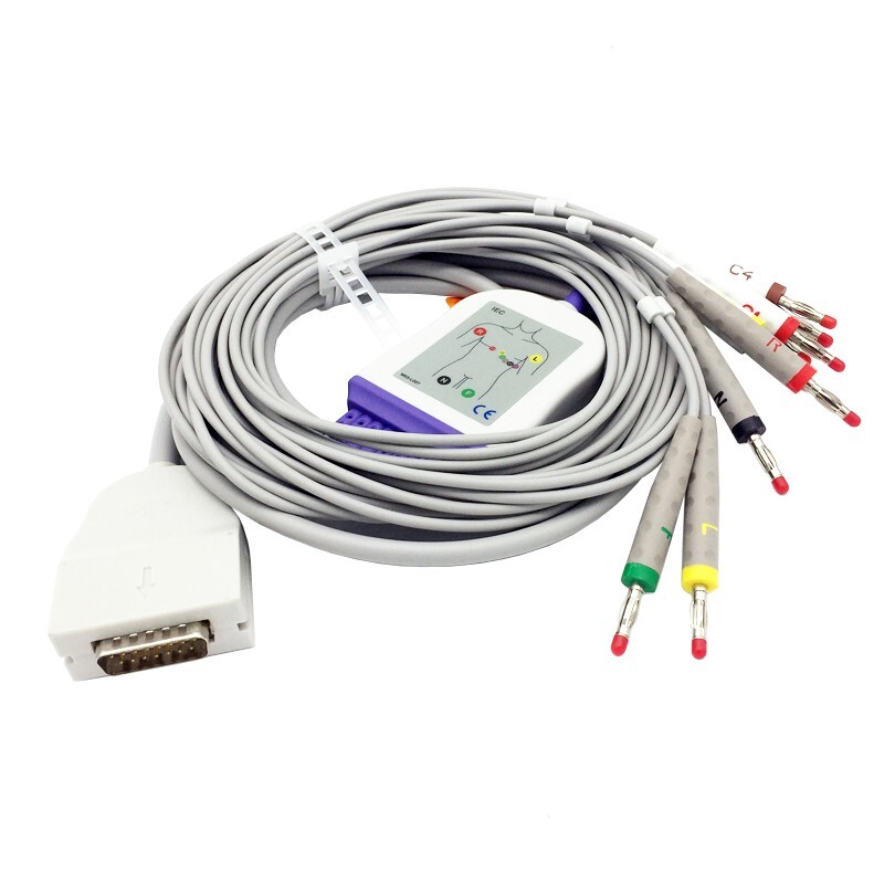 EKG Leadwire Cable 10-Lead,for Mortara Burdick E350/E550/E560/EK10/Eclipse/Elite