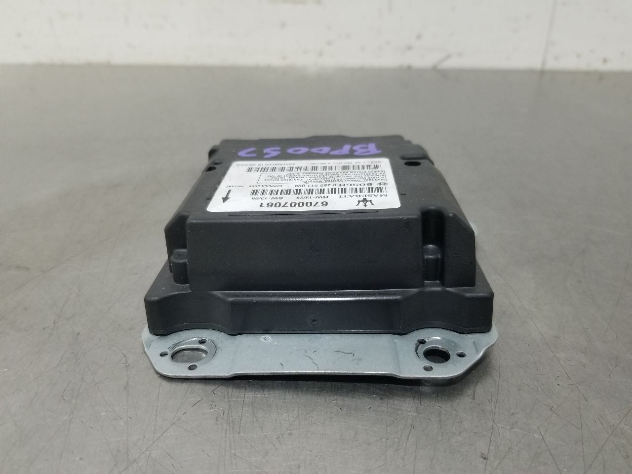 14 2014 MASERATI GHIBLI SQ4 SRS CONTROL MODULE 670007061