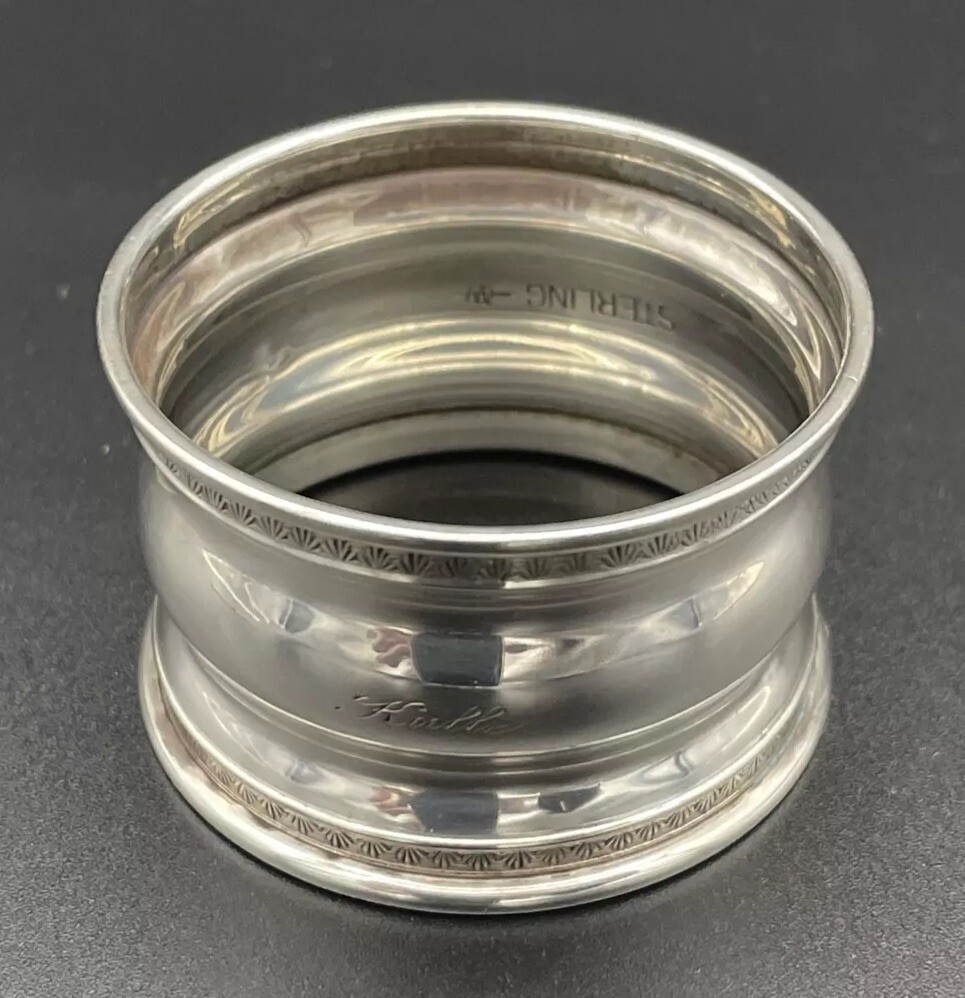 Sterling Silver Napkin Ring Engraved Name “Koille” Webster