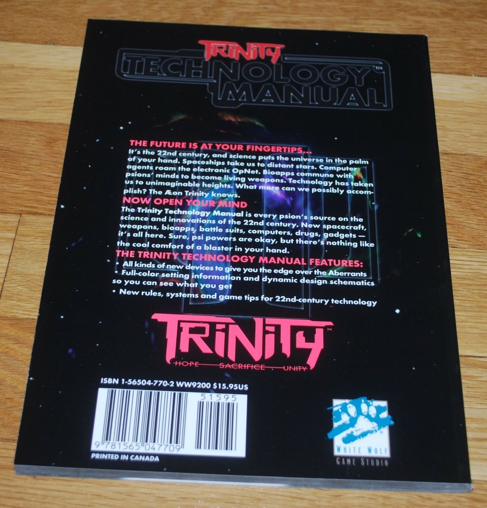 Trinity RPG Technology Manual White Wolf