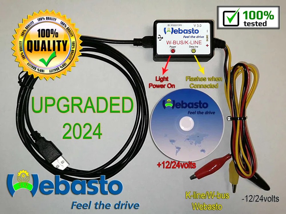 WEBASTO v3.0 USB INTERFACE DIAGNOSTIC CABLE HEATER Thermo Test E P Z C V EVO