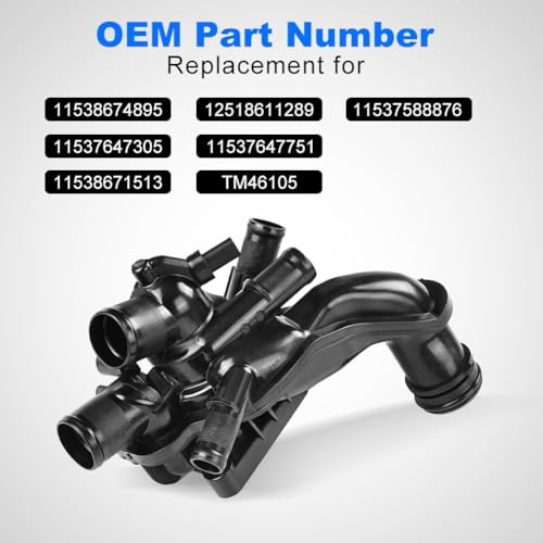 Engine Coolant Thermostat Housing Assembly Compatible with 2010-2015 Mini