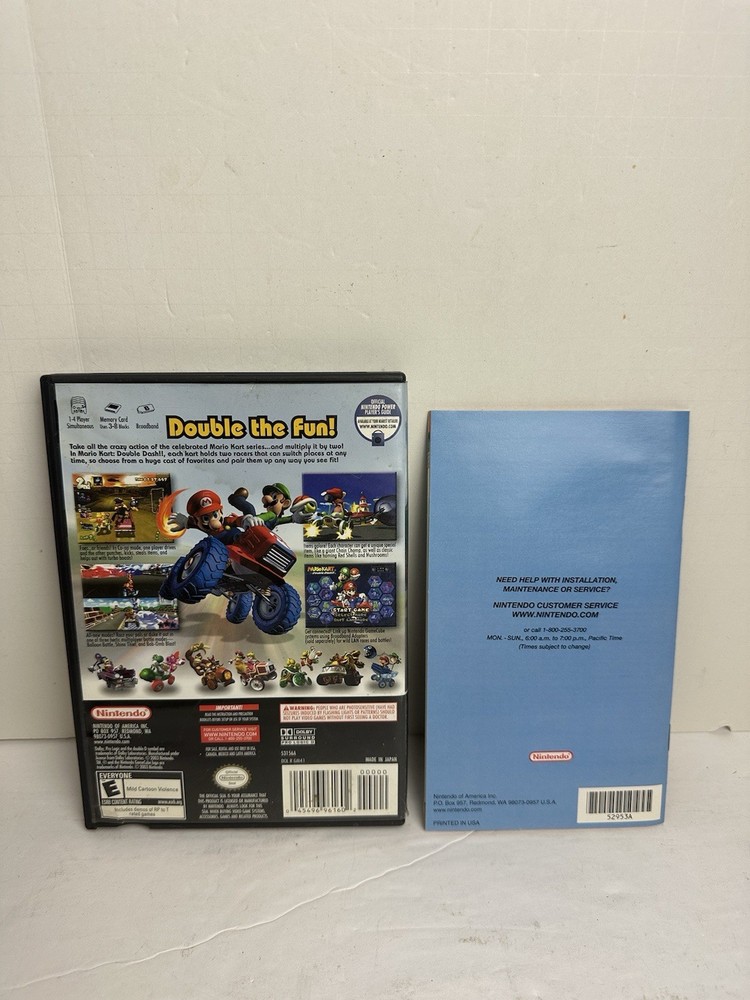 Mario Kart Double Dash: Bonus Disc Version (GameCube, 2003) Case & Manual Only