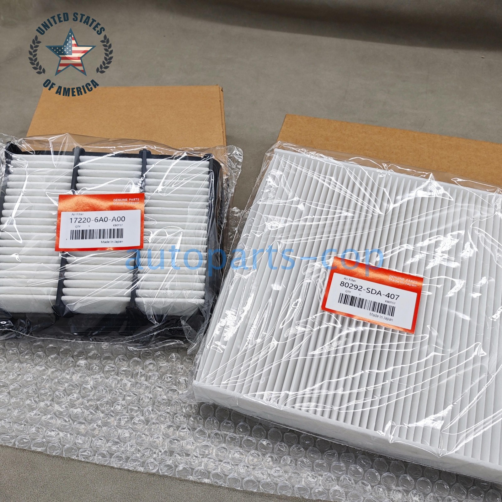 OEM 2 Pack Air & Cabin Filter (6A0/SDA) For Honda Accord 2018-2022 1.5L USA