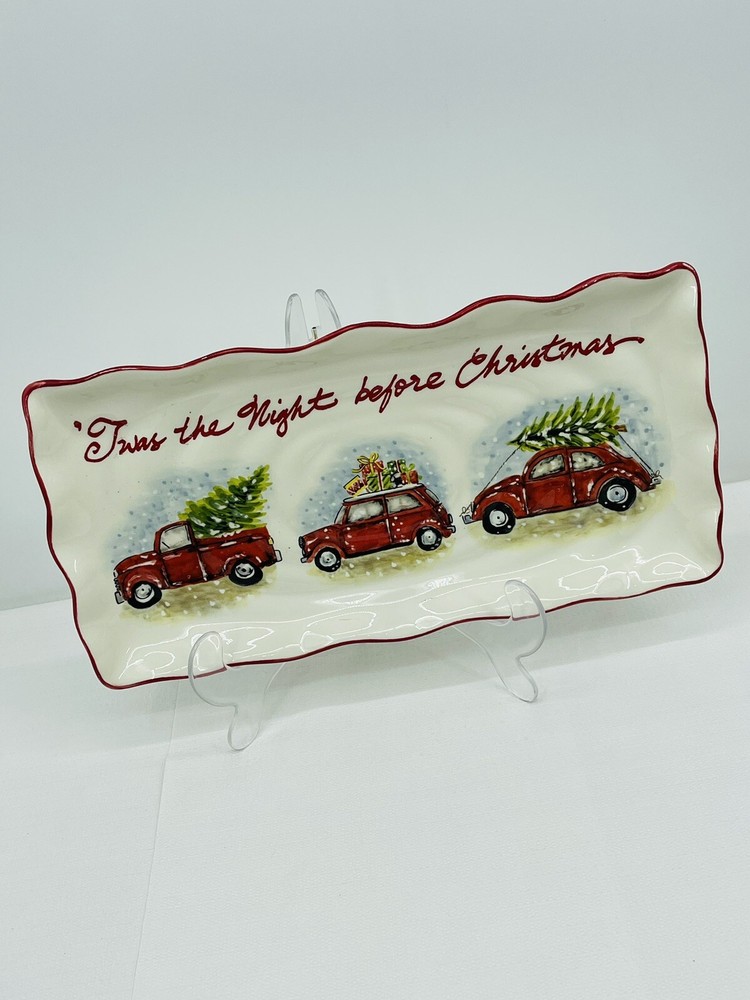 Maxcera Retangular 17” Platter “Twas the Night before Christmas”