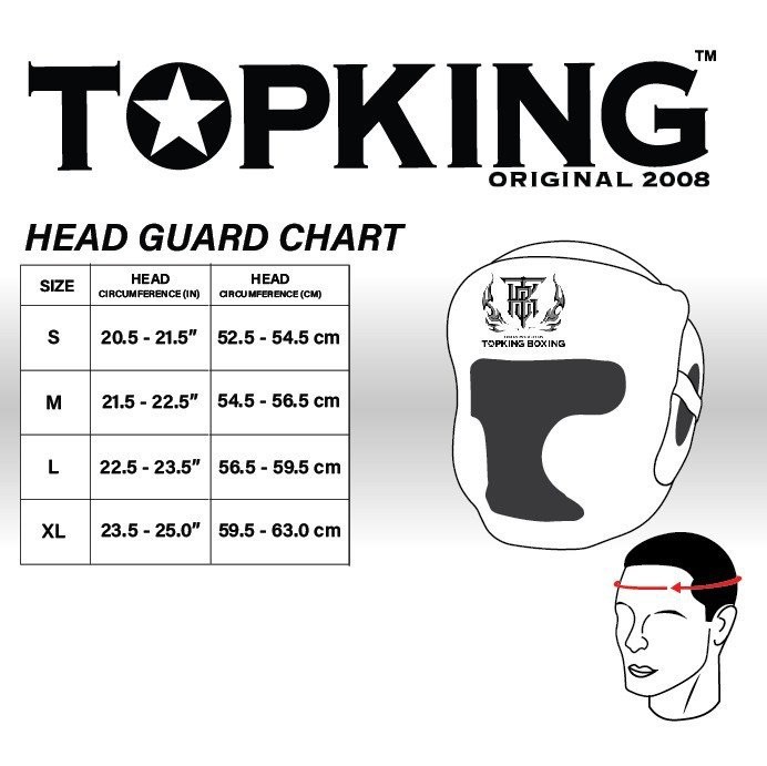 Top King -Muay Thai -Full Coverage Head Gear- MEDIUM -NEW