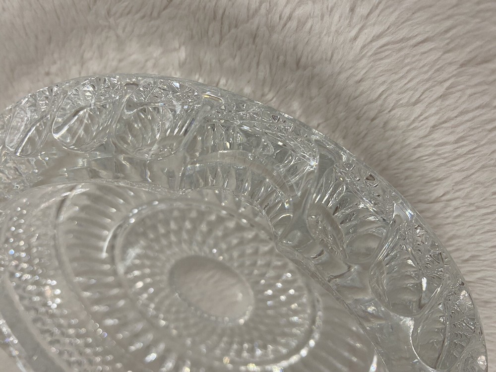 crystal glass vintage ashtray
