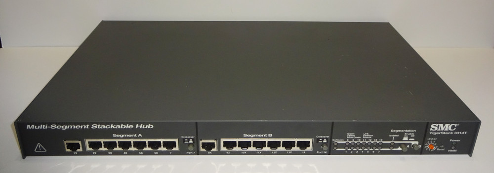 SMC TigerStack 3314T Multi-Segment 14-Port Stackable Hub SMC3314T