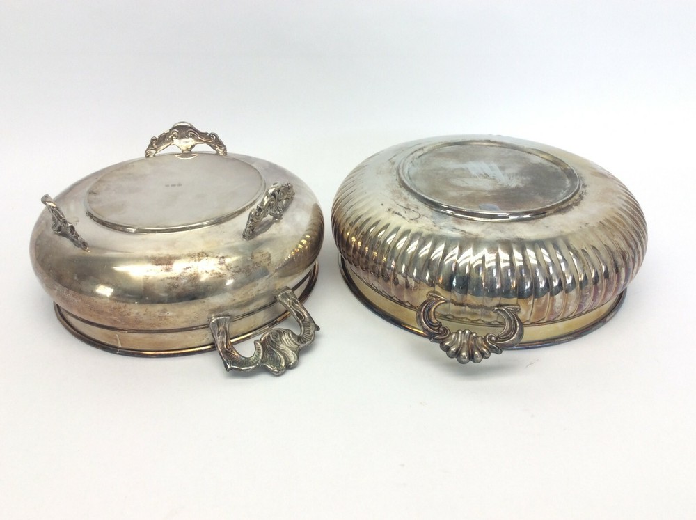 Used Meneses Orfebres Spain Kent Silversmith EP Brass Silverplate Serving Bowls