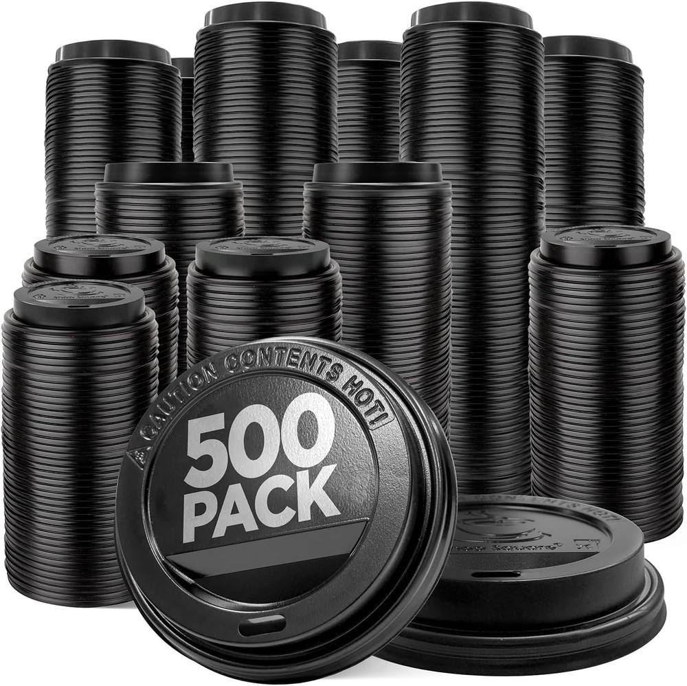 500 Ct. Coffee Cup Lids - Compatible with Various Sizes