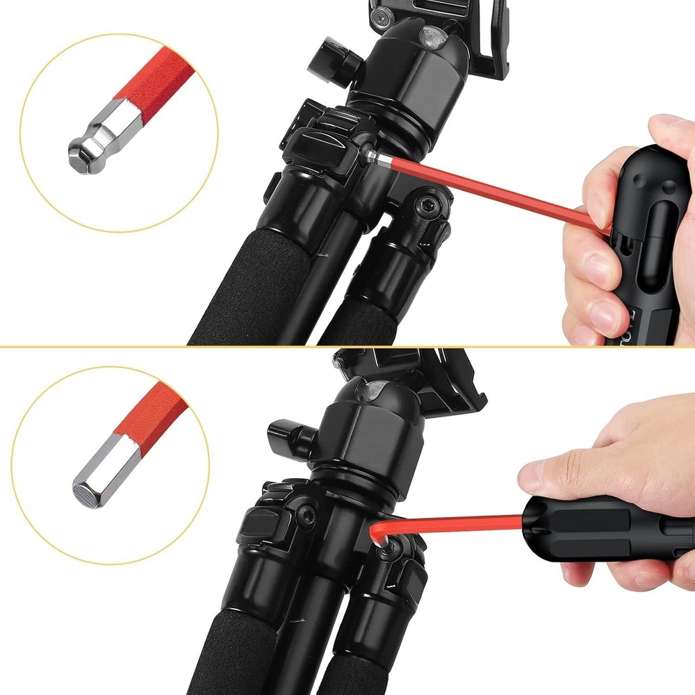 Mechanical Hex Key Set with Color-Coded Tools for Household and Bicycle Repairs