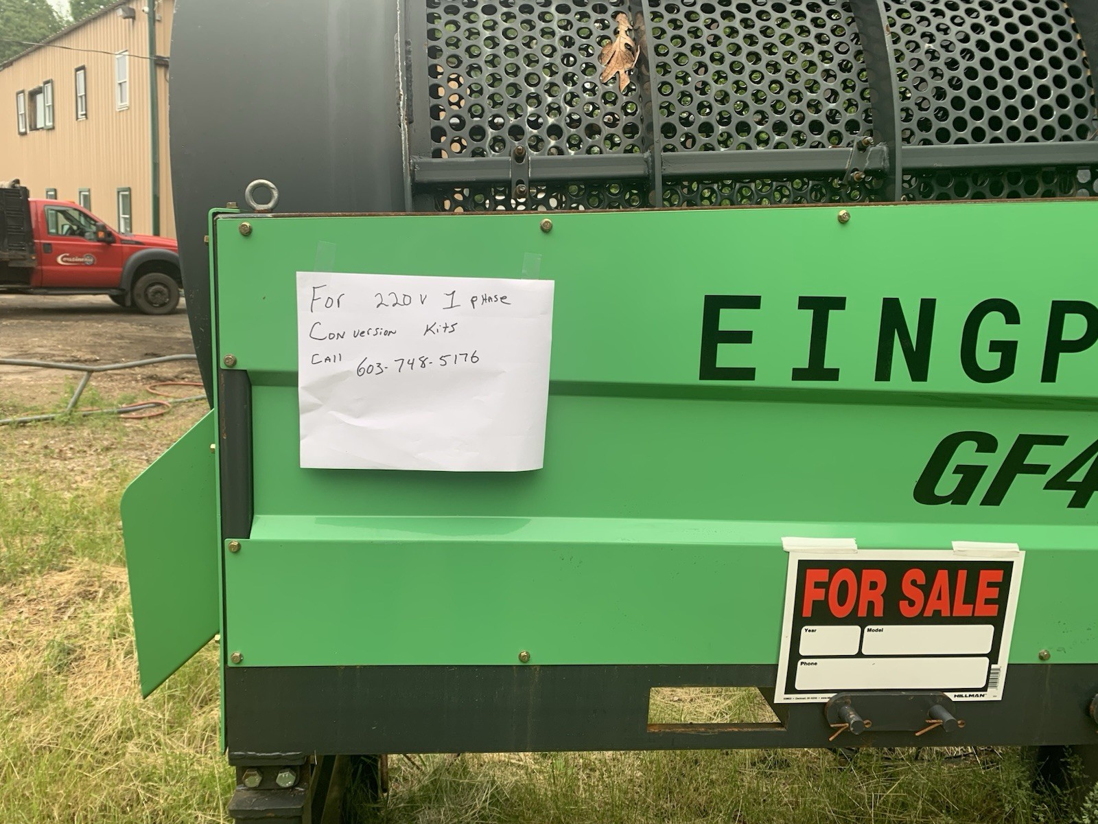 GF480 Rotary Trommel firewood/Gravel Screen 220V 1 Ph Operates On Generator