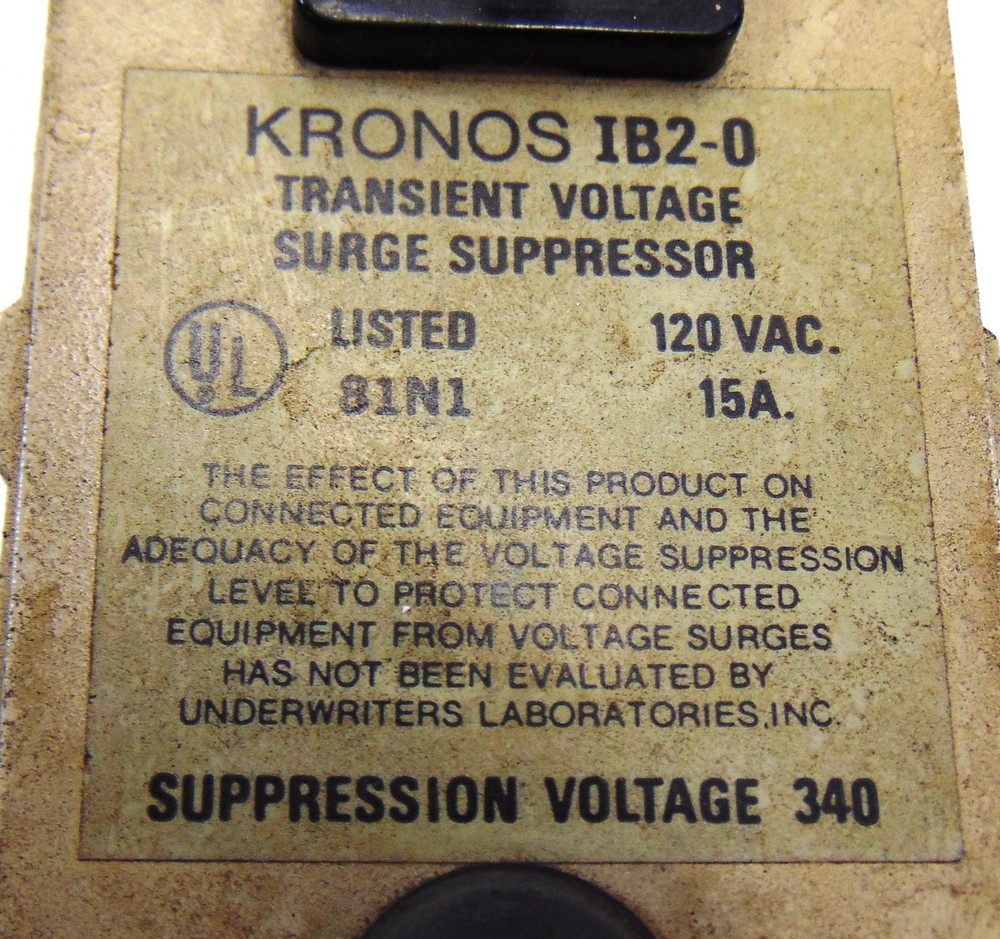 KRONOS SURGE SUPPRESSOR AND NOISE FILTER MODEL IB2-0