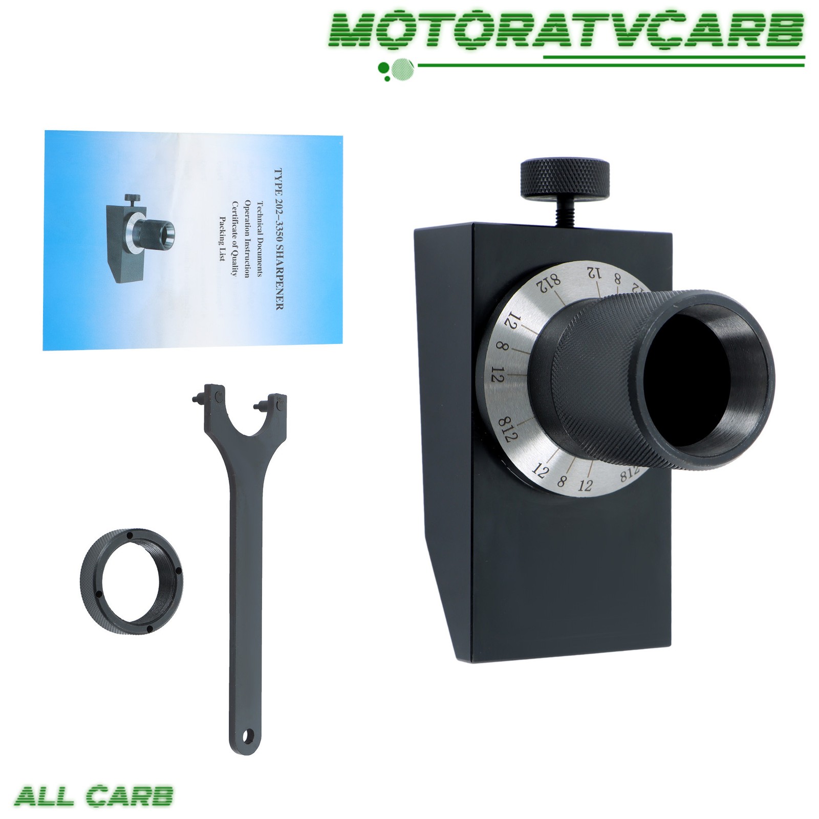 ALL-CARB Heavy Duty 5C Collet Angle End Mill Grinding Fixture Sharpener Milling