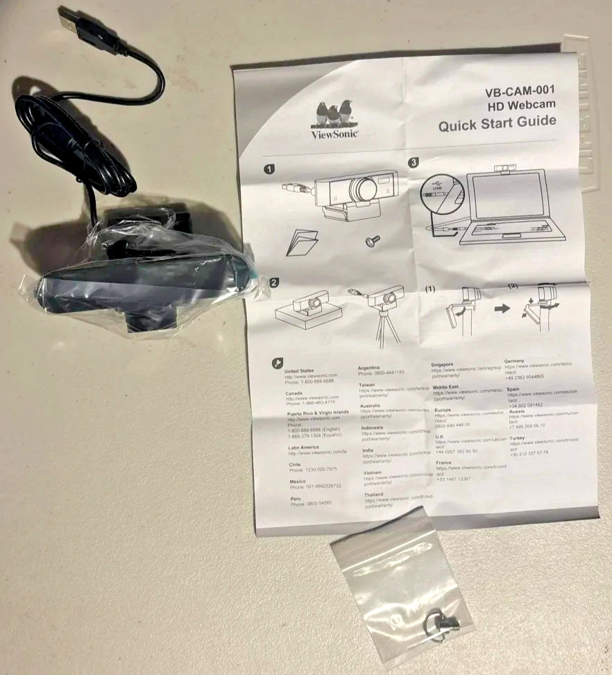 ViewSonic VB-CAM-001 HD Webcam - Black