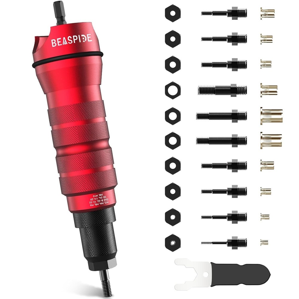 Cordless Drill Electric Rivet Nut Drill Adapter Kit, Rivet Nut Tool Kit Adapter