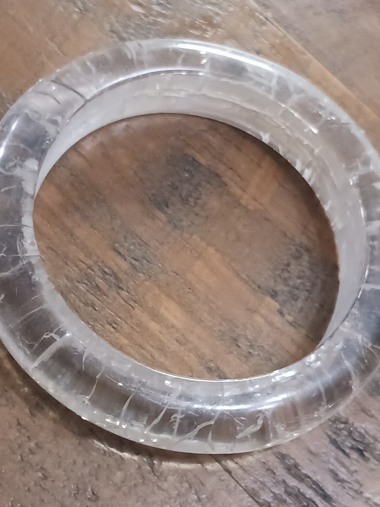 Clear Crackle Bakelite Bracelet