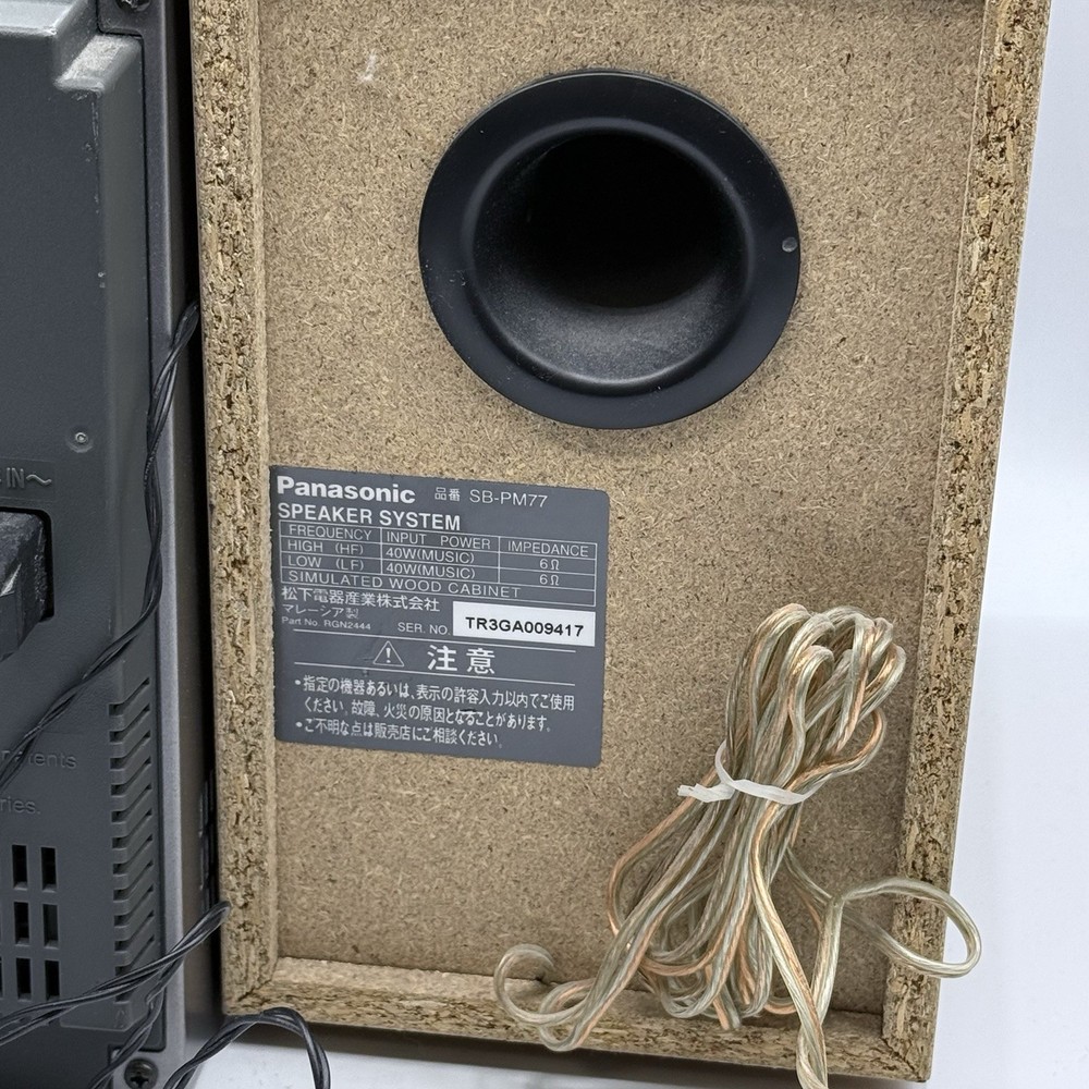 Panasonic SC-PM77MD CD MD Cassette Stereo Mini Disc System Remote FULLY TESTED