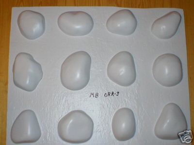 12 River Rock Molds #OOR-04 to Make 100s of Concrete Stones For Walls, Fast Ship